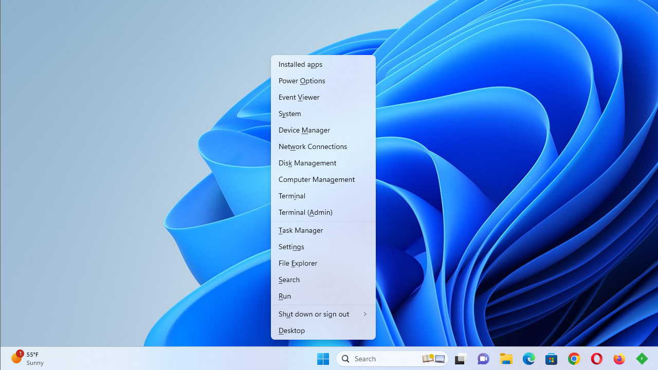 Launch the Device Manager via the Quick Access menu (Win + X).